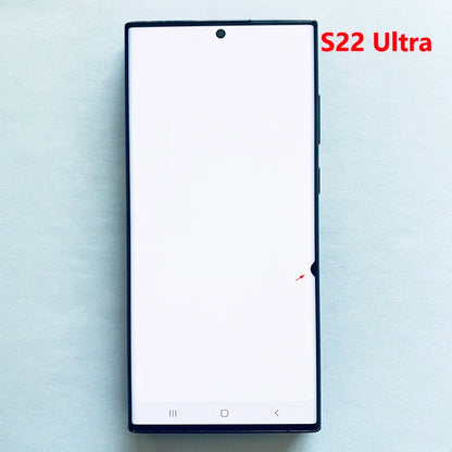 Pantalla 6.8" Super AMOLED con Marco y Digitalizador Táctil para Samsung S22 Ultra 5G (S908/S908U/S908B) (Con Defecto Estético)