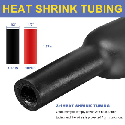 Kit Terminales Anillo Ojal Cobre Estañado (35mm², 60 Terminales) Conectores Cable Desnudo (70/240 Piezas)