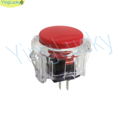 Botón Pulsador Arcade Transparente (30mm/24mm) Reemplazo para Máquina Arcade (1 Unidad)