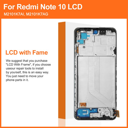 6.43"AMOLED Display For Xiaomi Note 10 4G LCD Display Touch Screen Digitizer Assembly For Redmi Note 10S M2101K7AI M2101K7BG
