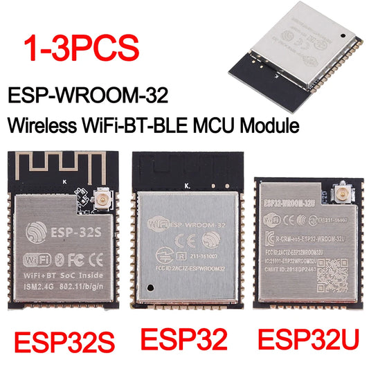 Módulo WiFi Inalámbrico ESP-WROOM-32 / ESP32 / ESP32S / ESP32U (150 Mbps, CPU Doble Núcleo, Sensor Hall)