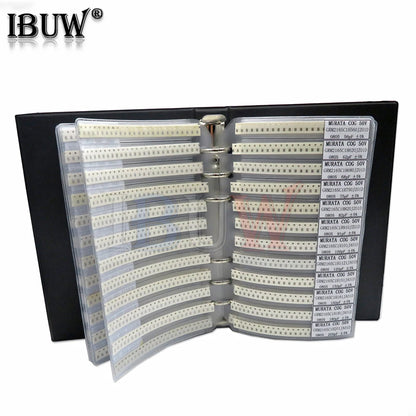 Libro Muestrario Capacitores SMD (0201-1206, Varios Formatos: 950/2550/4500 Piezas) - Opciones 100pF-10uF