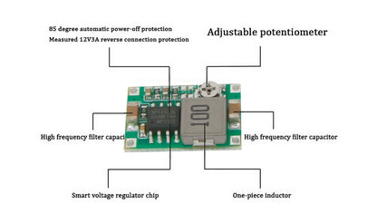 Lote 1/5/10 Pcs Mini Convertidor Step-Down DC-DC 3A 5V-23V a 3.3V/6V/9V/12V 340KHz