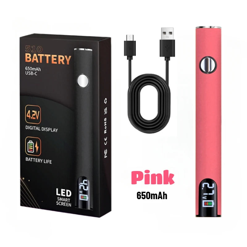 Kit Cautín Recargable USB (Batería Varilla Conector 510) Display LED, Voltaje Ajustable 3 Niveles, Herramienta DIY Reparación