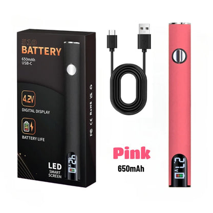 Kit Cautín Recargable USB (Batería Varilla Conector 510) Display LED, Voltaje Ajustable 3 Niveles, Herramienta DIY Reparación