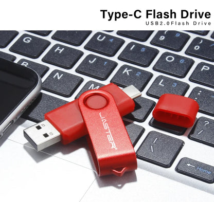 Memoria USB Flash Drive Pendrive Tipo C (32GB/64GB/128GB) con Llavero Regalo Empresarial
