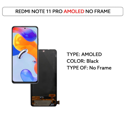 LCD Display Screen For Xiaomi Redmi Note 11 Pro 4G 5G Touch Screen Digitizer Assembly 2201116TG 2201116TI 21091116I 2201116SG