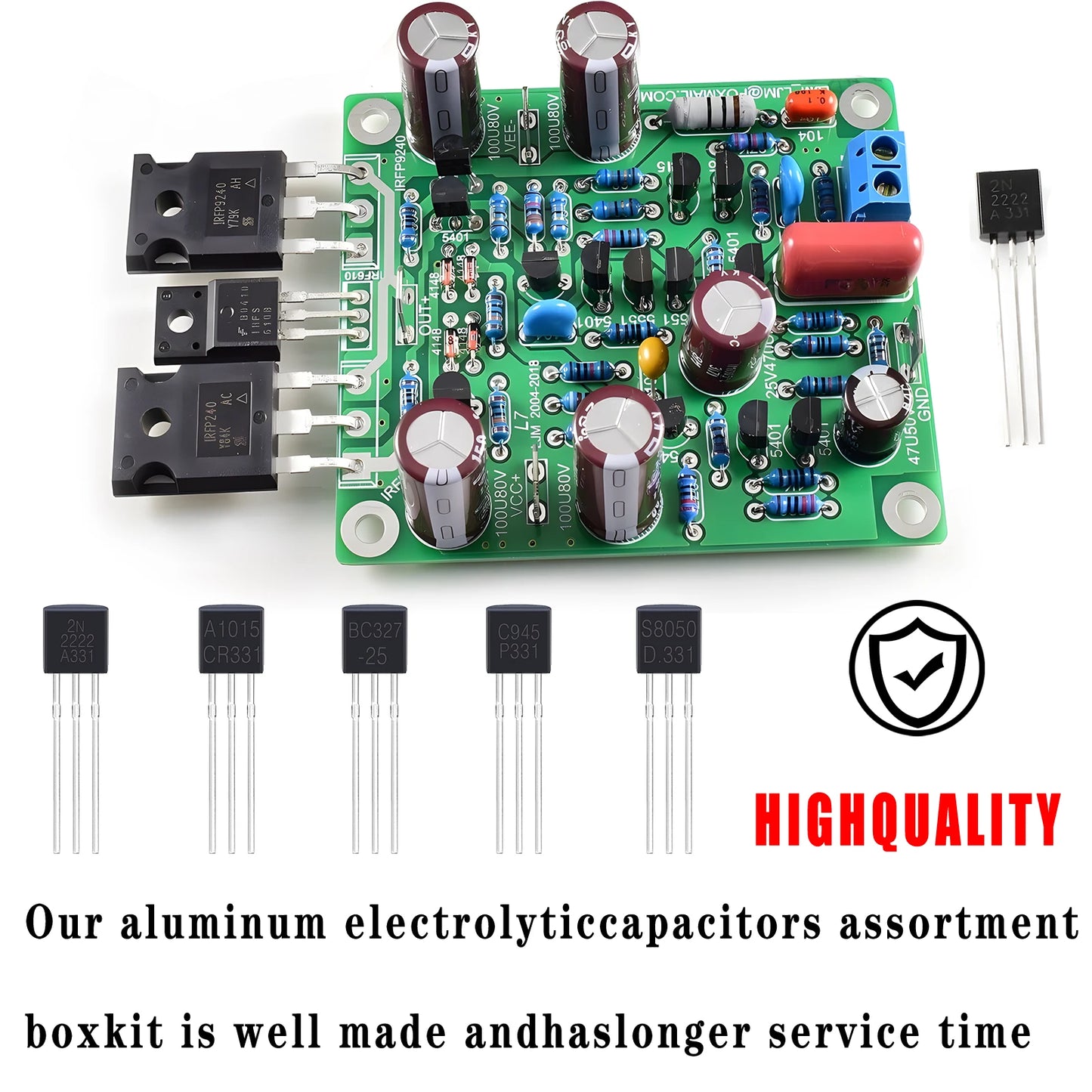 Kit Transistores BJT Potencia Bipolar (A1015/BC327/BC337/C1815/S8050/S8850/2N2222/2N2907/2N3904/2N3906, PNP/NPN) Kit Electrónico (200 Piezas)