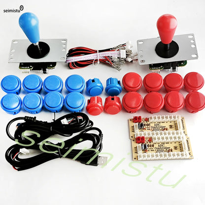 Kit DIY Joystick Arcade (Copia Sanwa) con Botones Pulsadores para PC/Raspberry Pi (Controlador USB Zero Delay)