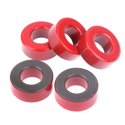 Núcleo Ferrita Toroide T106-2 Rojo (Baja Permeabilidad) 27x14x11mm - Lote 5 Piezas
