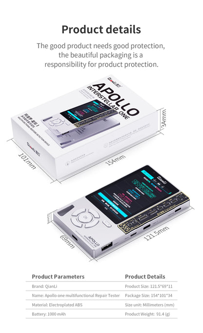 Qianli Apollo interstellar One For iPhone Fixed Photosensitive Original Color Data Line Detection Battery Code Read And Write