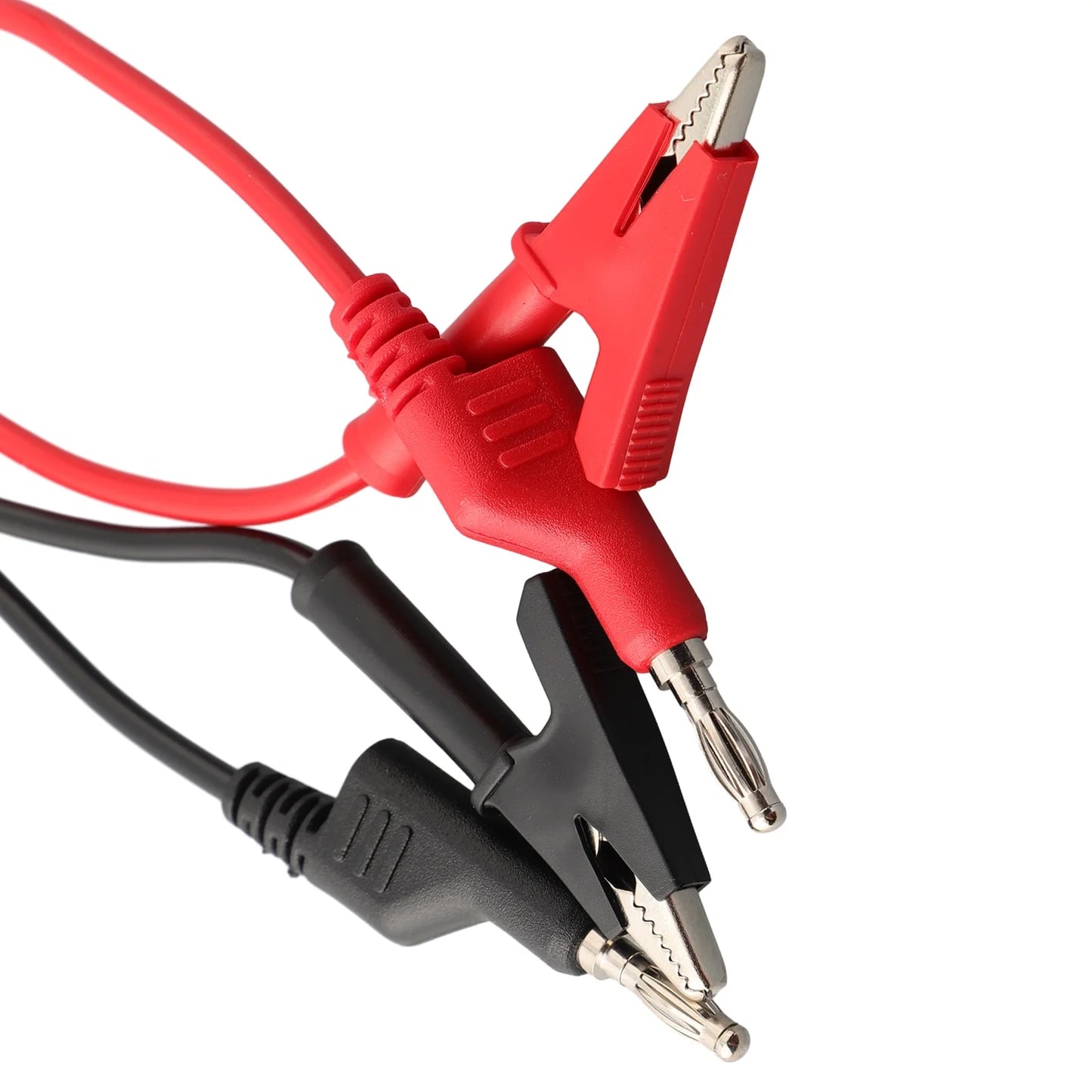 Cable Test (x2) Banana Plug 4mm a Pinza Cocodrilo (15A/1000V) - Para Fuente Poder / Multímetro