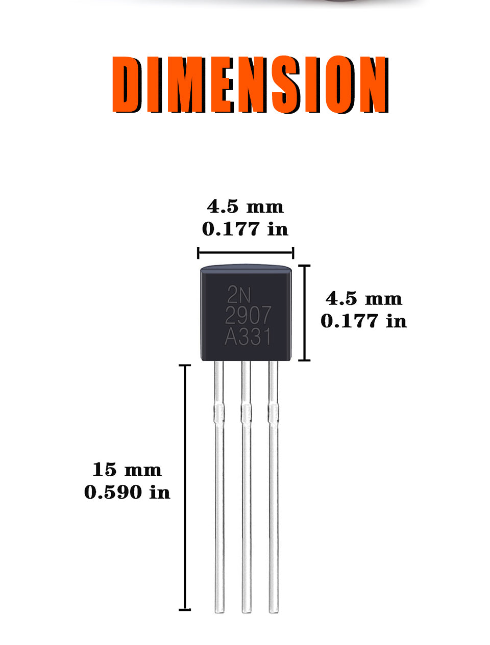 Kit Transistores BJT Potencia Bipolar (A1015/BC327/BC337/C1815/S8050/S8850/2N2222/2N2907/2N3904/2N3906, PNP/NPN) Kit Electrónico (200 Piezas)