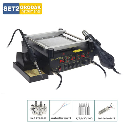 100% Original GORDAK 863 3 in 1 Welding Station Hot Air Rework Station Preheating Station For Soldering&Soldering Iron Electric