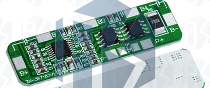 4S 20A 18650 Li-ion BMS Protection Board  4.35V Overcharge 2.5V Cutoff with 5A Continuous Discharge  Cell Balancing