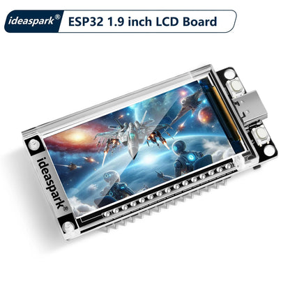 Placa Desarrollo IDEASPARK ESP32 (16MB) con Pantalla LCD TFT 1.9" (ST7789, 170x320), WiFi+BT, CH340, Tipo C para Arduino/Micropython