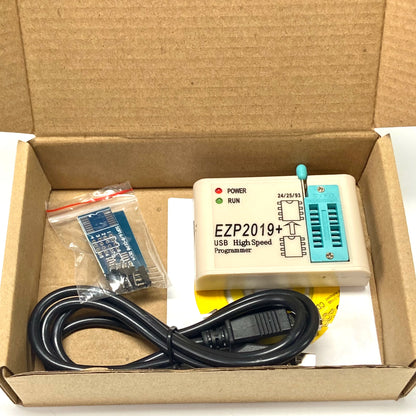 Kit Programador USB SPI Alta Velocidad EZP2019 + 5 Sockets Full Set para EEPROM 24/25/93, Flash 25 BIOS Chip