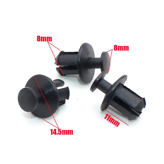 Clips Retenedores Remache Cubierta Ventilador para BMW E30/E31/E32/E34/E36/E38/E39/E46/E53 X5 (Ref. 17111712963) (20 Unidades) (Nota: Verificación producto basado en handle)