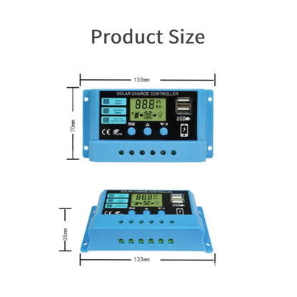 New 10A 20A 30A 12V 24V MPPT Solar Charge Controller 50VDC PV Regulator Colorful Screen For Lithium Lifepo4 GEL Lead Acid