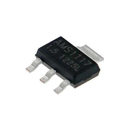 Kit Reguladores Voltaje AMS1117 (7 Valores: ADJ, 1.2V-5V) SMD SOT-223 - 70 Pcs Surtido en Caja