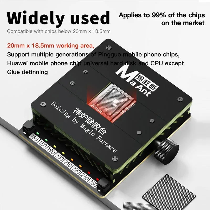 MaAnt SL-2 Preheating Platform Constant Temperature BGA glue removing station for iPhone Android CPU NAND flash IC Chips Repair