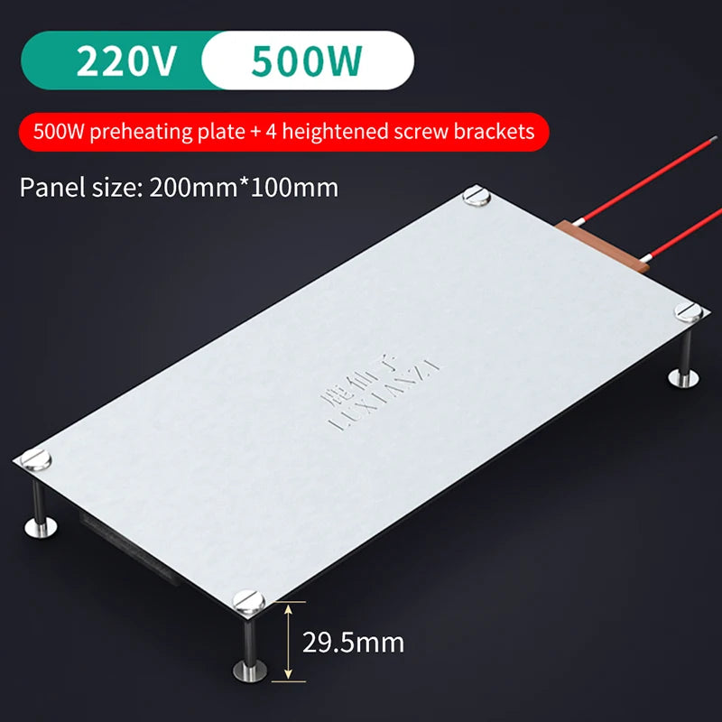 LUXIANZI Aluminum Led Remover BGA Desoldering Station PTC Fever Plate Preheating LCD Strip Chip Repair Thermostat Heating Plate