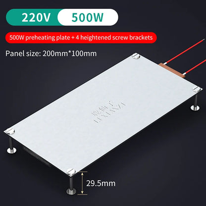 LUXIANZI Aluminum Led Remover BGA Desoldering Station PTC Fever Plate Preheating LCD Strip Chip Repair Thermostat Heating Plate