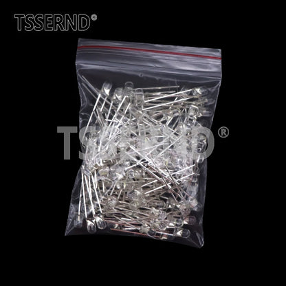 Kit Surtido Diodo LED F3 (3mm) Colores (Blanco/Verde/Rojo/Azul/Amarillo/Naranja/Rosa/Púrpura/Blanco Cálido) DIY (60/100 Piezas)