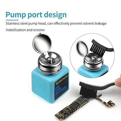 MECHANIC TZ01 TP01 Anti-static Alcohol Bottle for Motherboard Cleaning Industrial Stainless Steel Solution Dispenser