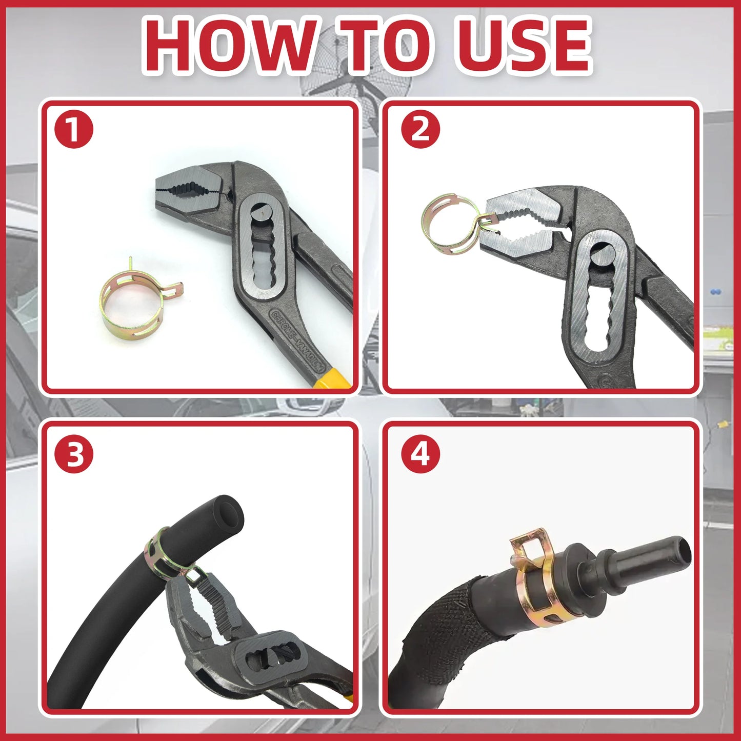 Kit Surtido Abrazaderas Resorte Tipo Japonés para Manguera Combustible/Agua/Aceite Automotriz (75/100/155 Piezas)