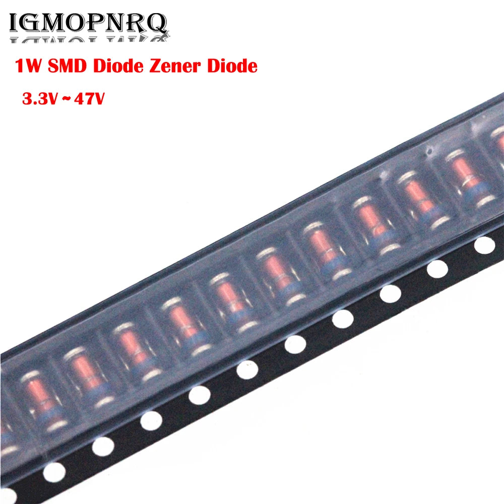 Diodo Zener SMD 1W ZM47xx (3.3V-47V) - Pack 20 Unidades (Valores Surtidos)