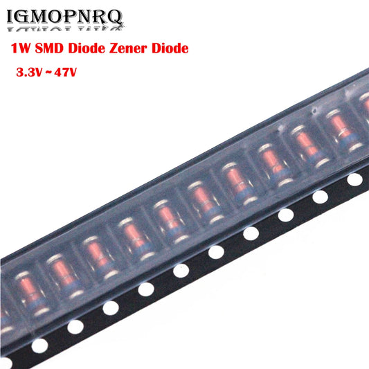 Diodo Zener SMD 1W ZM47xx (3.3V-47V) - Pack 20 Unidades (Valores Surtidos)