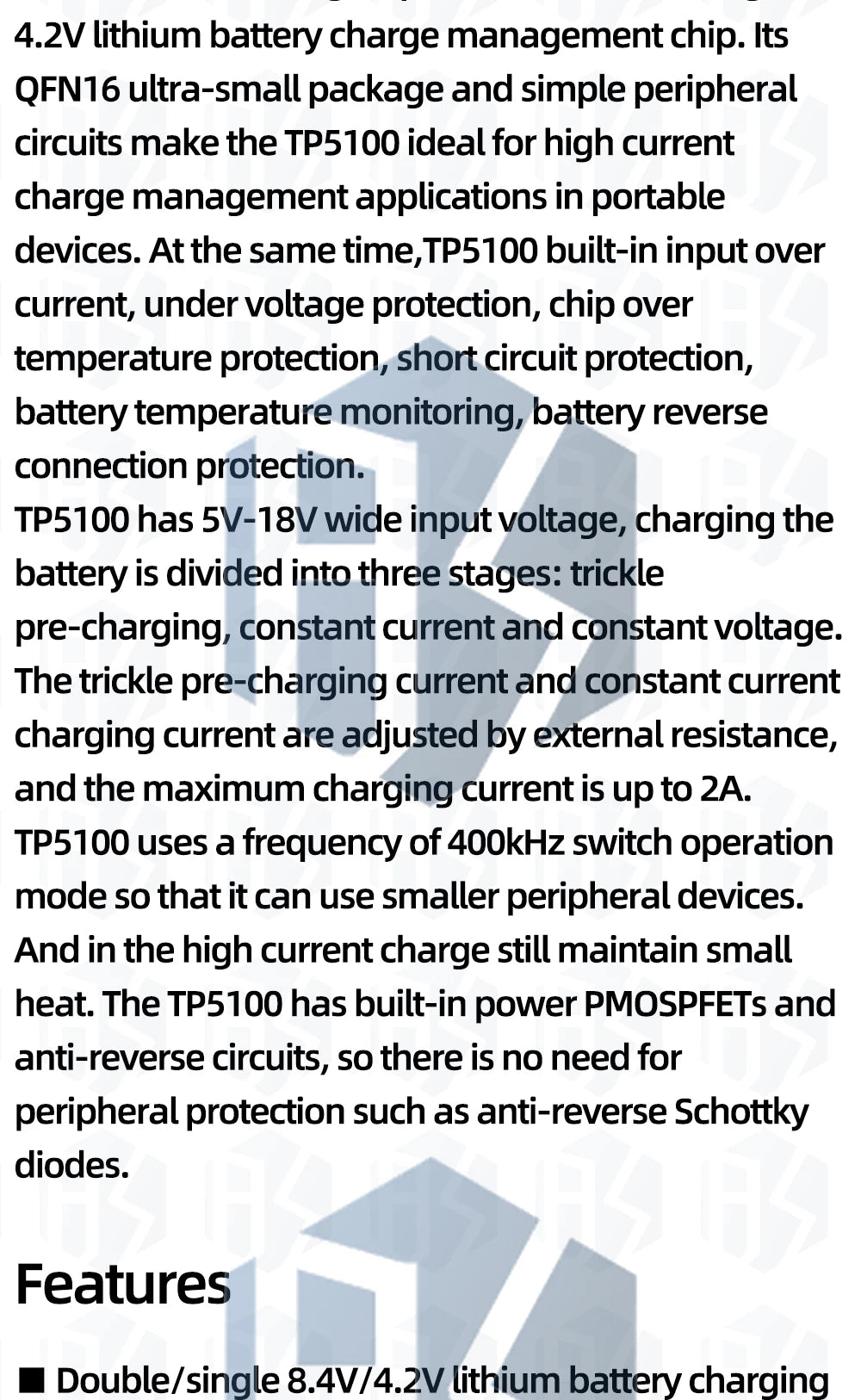 1~10PCS TP5100 double single lithium battery charge management compatible 2A rechargeable lithium plate