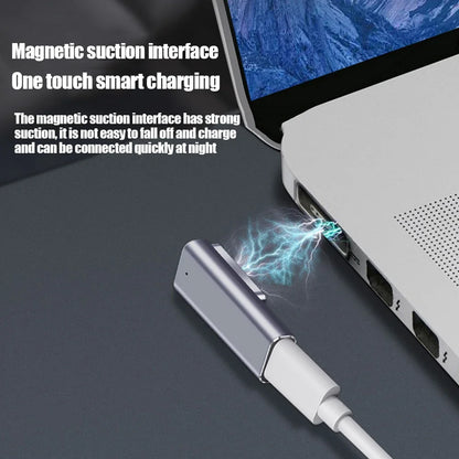 Adaptador Convertidor USB-C Hembra PD a Conector Magnético L-Tip/T-Tip para MacBook Pro Carga Rápida