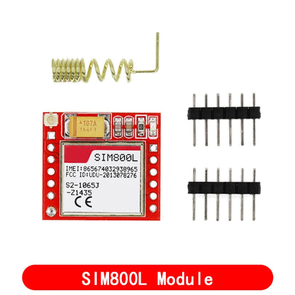 Módulo GSM/GPRS SIM800L (Micro SIM, Quad-Band, Puerto Serial TTL) con Antena PCB para Arduino