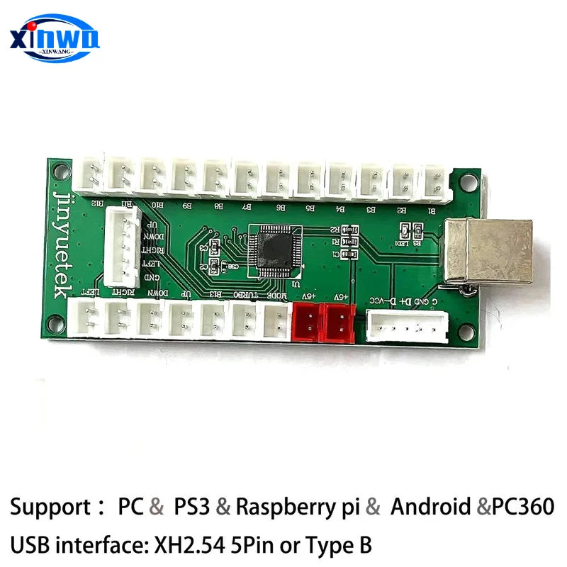 Placa Encoder USB Zero Delay para Joystick Controladora Juego Lucha compatible Raspberry Pi/PC/PS3/Switch/Android (DIY Arcade Neo Geo)