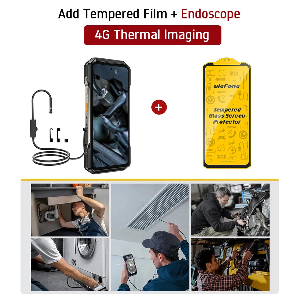 Celular Rugged Ulefone Armor 27T 4G con Cámara Térmica FLIR® y Visión Nocturna (10600mAh, 24GB/256GB, Android 14)