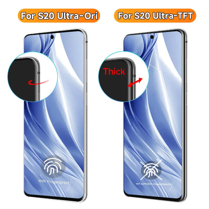 Conjunto de pantalla TFT S20 Ultra para Samsung Galaxy S20 Ultra 5G G988 G988U pantalla Lcd pantalla táctil Digital con marco