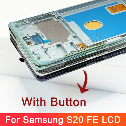 Pantalla LCD OLED 6,43 para Samsung Galaxy S20 FE G780 S20FE 5G G781, montaje de digitalizador con pantalla táctil de repuesto