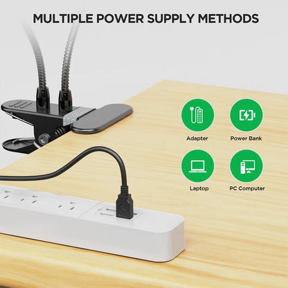 Elikliv Gooseneck Auxiliary Lights for Digital Microscope 118cm Flexible Microscope LED Lights with 3 Lighting Modes USB Cable