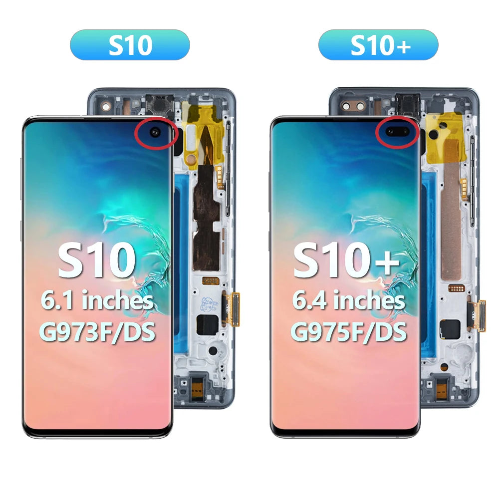 Pantalla S10plus 100% probada para Samsung S10 Plus, pantalla LCD S10 + para G975 Sm-g975f/ds G975u G975w