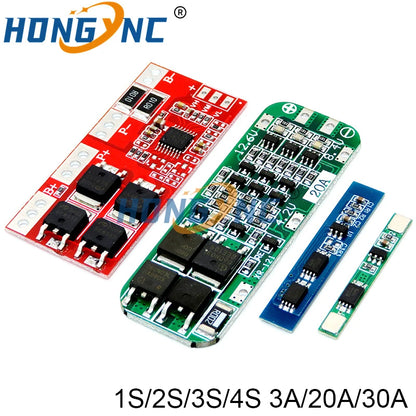 1S 2S 3S 4S 3A 20A 30A Li-ion Lithium Battery 18650 Charger PCB BMS Protection Board For Drill Motor Lipo Cell Module