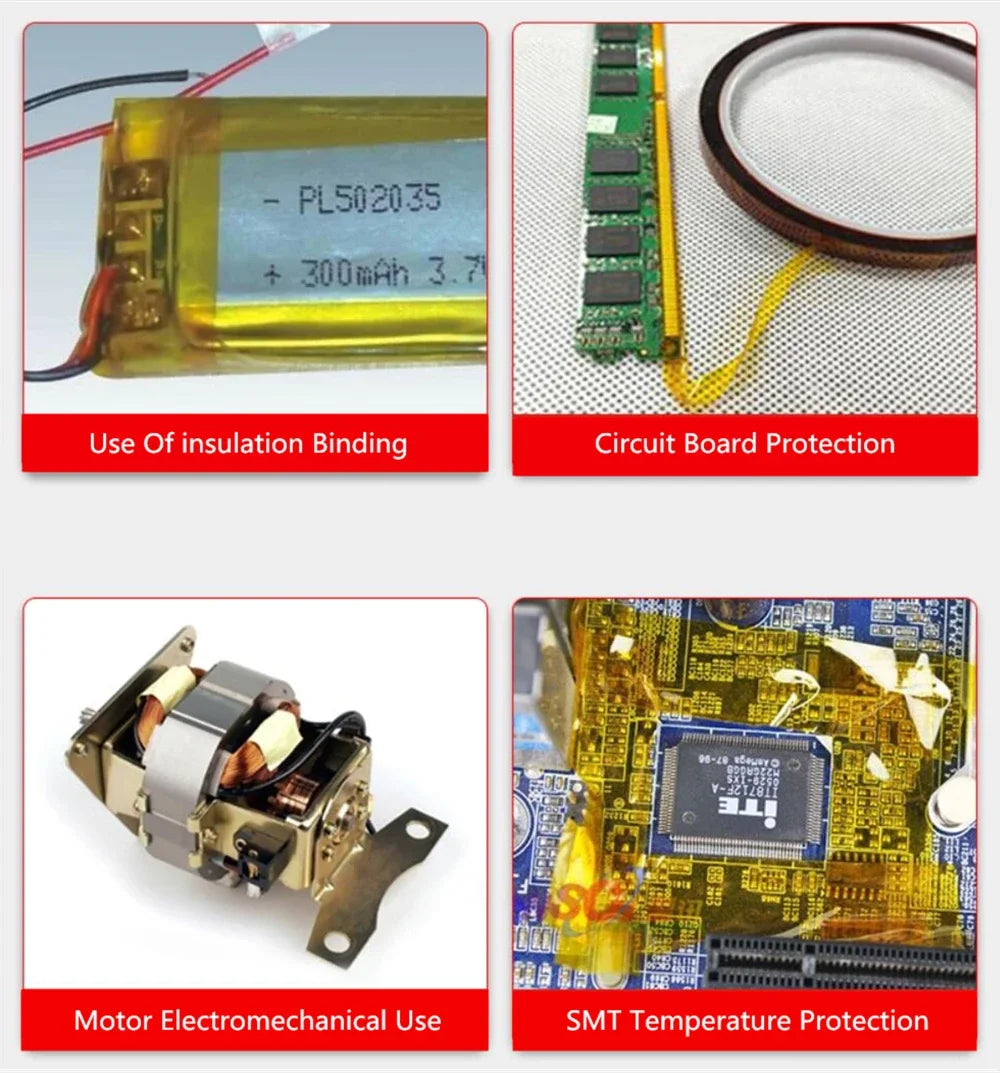 Cinta Adhesiva Alta Temperatura BGA Aislante Térmico (10mm Ancho) Protección Placa Impresión 3D (1 Unidad)