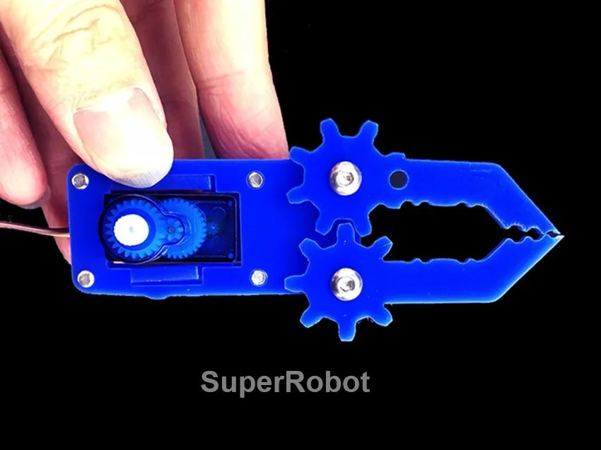 Kit Garra Brazo Robot Manipulador Mecánico Acrílico 4-DOF (Desarmado, para SG90/MG90S) Arduino STEAM