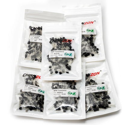 Kit Surtido Transistores TO-92 NPN/PNP (BC547, 2Nxxxx, S8050, etc.)