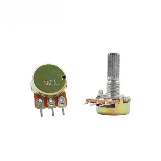 5PCS Linear Potentiometer Kit 20mm 3pin WH148 1K 2K 5K 10K 20K 50K 100K 250K 1M Potentiometers Kit With Nuts And Washers