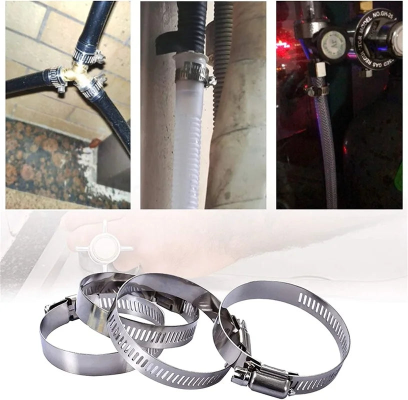 Kit Abrazaderas Acero Inoxidable (6-51mm) para Manguera/Tubo Automotriz (80 Piezas)