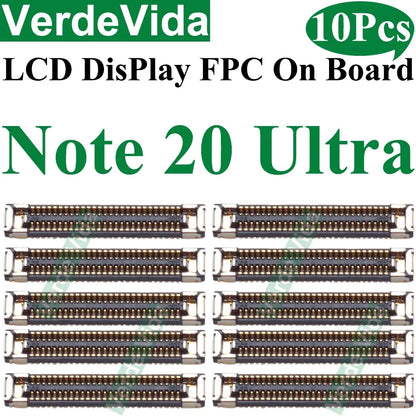 Conector FPC Flex Pantalla LCD para Placa Base Samsung S10 Lite/S21 FE/S22/S23 Ultra/S24 Plus/Note 10/20 (10 Unidades)