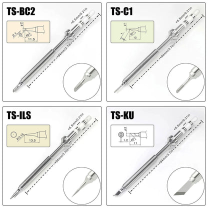 TS101 PINE64 TS100 Electric Soldering Iron Replacement Heater Tips Solder Head Models of Pinecil TS Tip Sting Tin Welding Tool