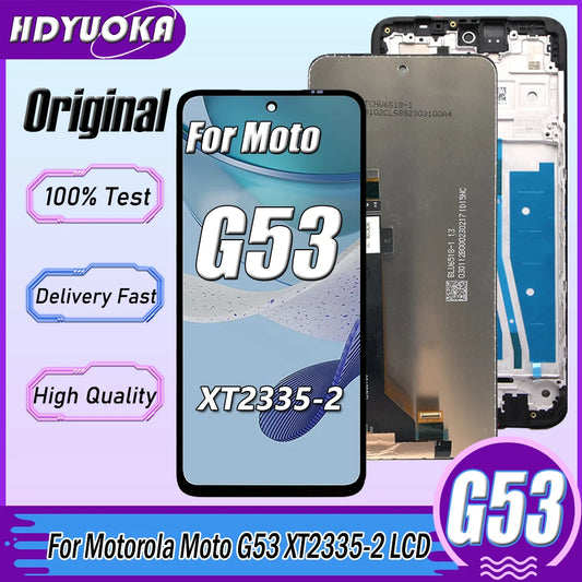 6.5'' Original For Motorola Moto G53 XT2335-2 LCD Display Touch Screen Digitizer Assembly For Moto G53 LCD Replacement Parts